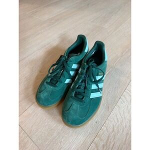 Adidas Gazelle Indoor Green Light Blue Gum Sole Suede Sneakers H06260